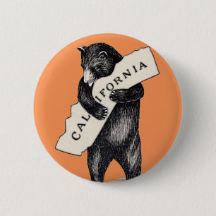 Ik hou van je Californische Beer Hug Ronde Button 5,7 Cm
