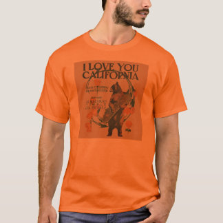 Ik hou van je Californische Beer T-Shirt mannen