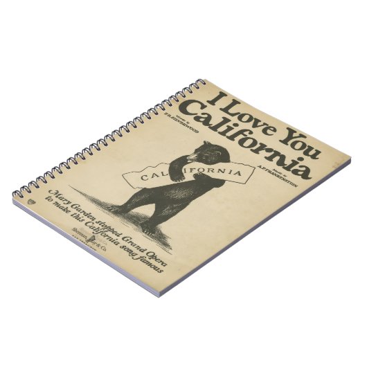 Ik hou van je Californische notebook Notitieboek (Linkerzijde)