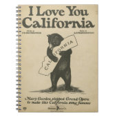Ik hou van je Californische notebook Notitieboek (Voorkant)