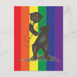 Ik hou van je Californische regenboog Briefkaart
