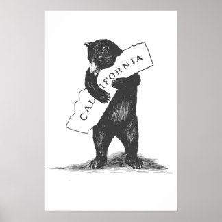 Ik hou van je Californische zwarte & witte Poster
