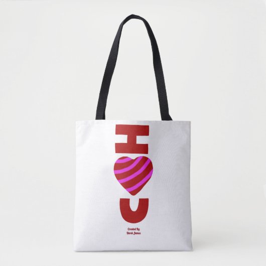 Ik hou van je Canvas tas (Voorkant)