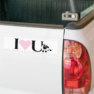 Ik hou van je Cartoon Sheep Bumpersticker