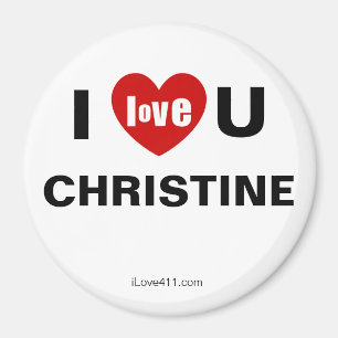 Ik hou van je Christine Magneet