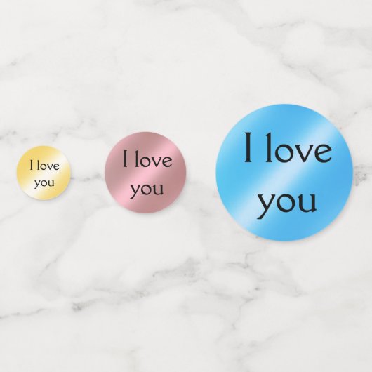 Ik hou van je Confetti (Achterkanten)