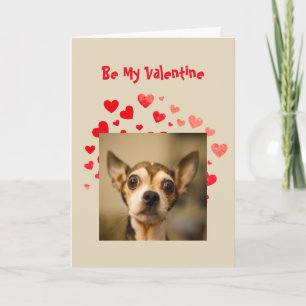 Ik hou van je Cute Chihuahua Dog Valentijn Feestdagen Kaart