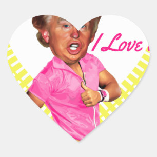 ik hou van je donald trump hart sticker