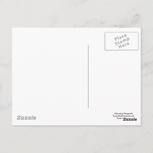 Ik hou van je Dragonfly Zinnia Flower Briefkaart (Achterkant)