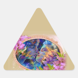 Ik hou van je driehoek sticker