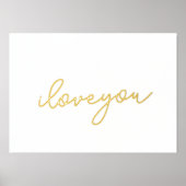 Ik hou van je | EDITABELE TEKST GOLD WALL Folie Afdrukken (Voorkant)