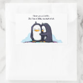 Ik hou van je een beetje pinguïns - Sticker (Tas)