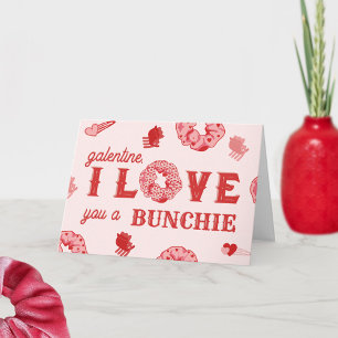 Ik hou van je een bunchie punny Valentijn Kaart