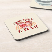 Ik hou van je, een latte bier onderzetter (Linkerzijde)