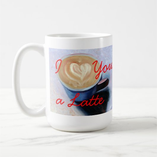 Ik hou van je een Latte Coffee Mok (Links)