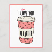 Ik hou van je een latte, grappige Valentijn
