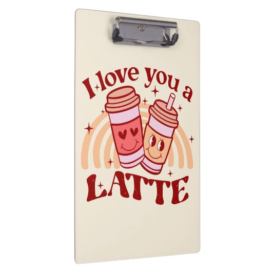 Ik hou van je, een latte klembord (Rechts)
