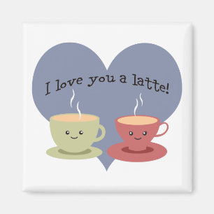 Ik hou van je een latte! magneet