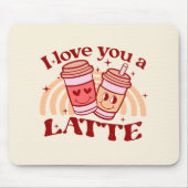 Ik hou van je, een latte muismat (Voorkant)