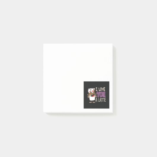 Ik hou van je, een latte post-it® notes (Voorkant)