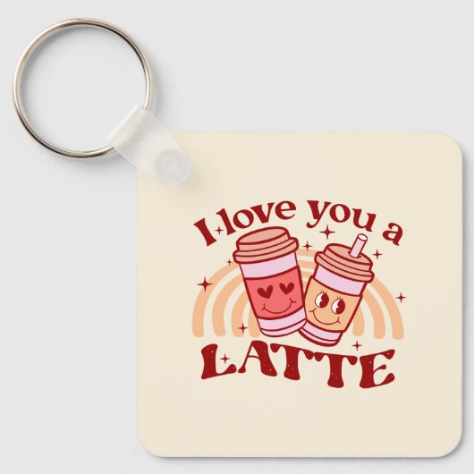 Ik hou van je, een latte sleutelhanger (Voorkant)