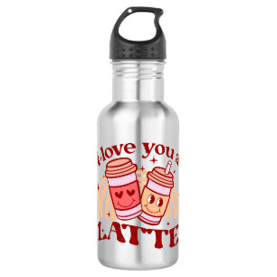 Ik hou van je, een latte waterfles