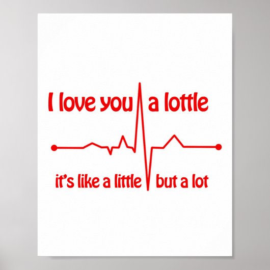 Ik hou van je, een leuke romantische meme. poster (Voorkant)