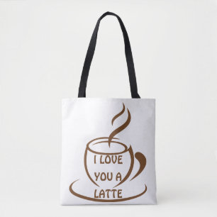 Ik hou van je een romantisch, grappig design draagtas