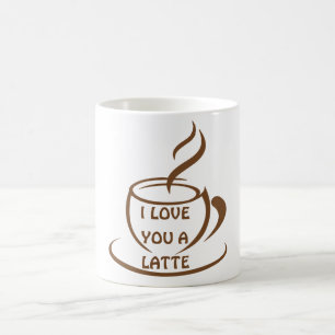 Ik hou van je een romantisch, grappig design koffiemok