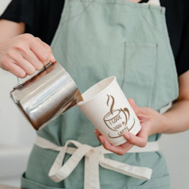 Ik hou van je een romantisch, grappig design papieren bekers