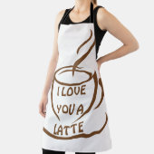 Ik hou van je een romantisch, grappig design schort (Insitu)