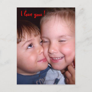 Ik hou van je! Eerste liefde Briefkaart