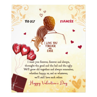 Ik hou van je eeuwig en eeuwig| Gelukkig Valentijn Foto Afdruk