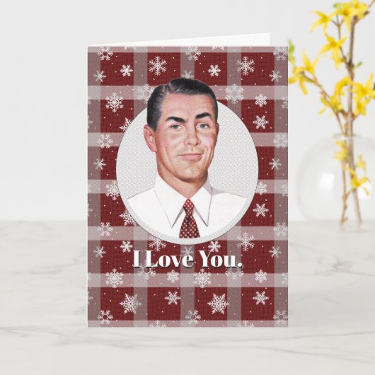 Ik hou van je...en niet alleen omdat..kerstKaart Kaart (Gele Bloem)