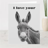 Ik Hou Van Je Ezel Grappig Kaart (Voorkant)