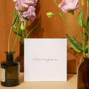 Ik hou van je   faux goud   Minimale kunst Poster