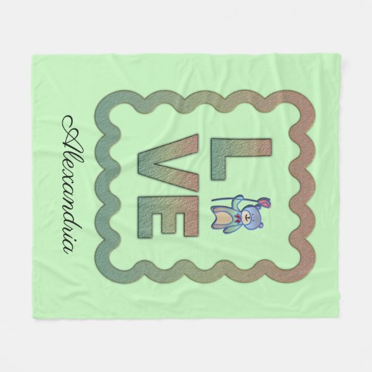 Ik hou van je. fleece deken (Voorkant (Horizontaal))