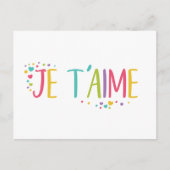 Ik hou van je Frans Je t-aime-regenboog Briefkaart (Voorkant)