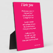 Ik hou van je gedicht fotoplaat (Zijkant)