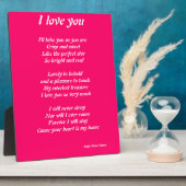 Ik hou van je gedicht fotoplaat (Zijkant)