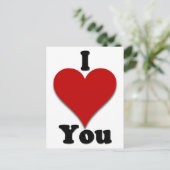 Ik hou van je geschenken en kleding briefkaart (Staand voorkant)