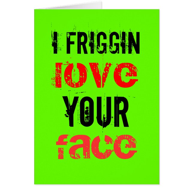 Ik hou van je gezicht (Voorkant)