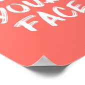 Ik Hou Van Je Gezicht Koraal Typografie Citaat Poster (Hoek)