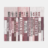 Ik hou van je - Gift for Daughter Fleece Deken (Voorkant (Horizontaal))