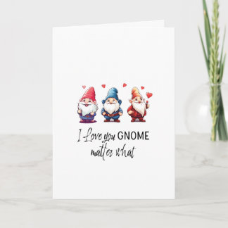 Ik hou van je Gnome materie wat Valentijn's Day Feestdagen Kaart