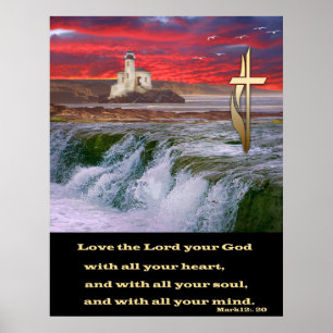 Ik hou van je God met al je hart Poster