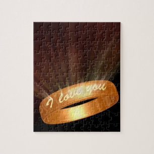 "Ik hou van je" Golden Ring Legpuzzel