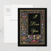 Ik hou van je Gothic Briefkaart (Voorkant / Achterkant)