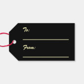 "Ik hou van je" Gouden Ring Cadeaulabel (Achterkant Horizontaal)