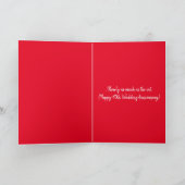 Ik hou van je grappige kat 40ste robijnrode verjaa kaart (Binnen)